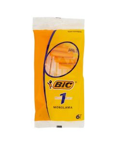 Brisk rroje njëpërdorimësh për meshkuj, Bic, plastikë dhe inoks, 19.6x10.6x3.6 cm, portokalli, 6 copë