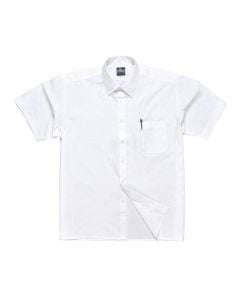Classic shirt with sleeves, short, white, 160