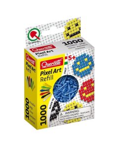 Lojë për fëmijë, me 1000 kunja formuese, Pixel Art, Quercetti, plastikë, 30x20 cm, blu, 1 copë