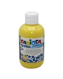 Bojë tempera për fëmijë, Carioca, plastikë, 250 ml, e verdhë, 1 copë