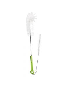 Bottle cleaner set, GioStyle, plastic, metal and synthetic bristles, 3.6x5.5x34.5 cm, green, 1 piece