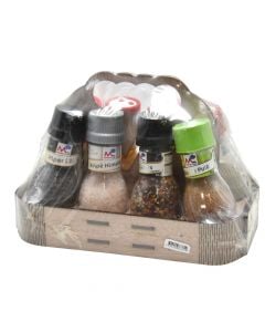 Spices with grinder set, Maester Chef, plastic, 390 g, assorted, 1 piece