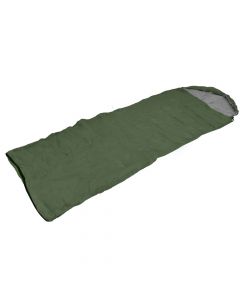 Sleeping bag for camping, synthetic polyester, 120x70 cm, green, 1 piece