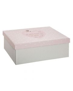 Kuti dhuratash. 32.5x22x11.5 cm. roze