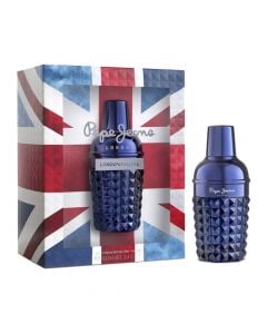 Eau de parfume (EDP) per meshkuj, Pepe Jeans, London Calling Collector, edp 100 ml, qelq dhe metal, blu 1 copë