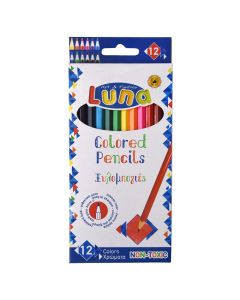 Colored pencils for children, Luna, Diakakis, wood, Ø0.3x18 cm, miscellaneous, 12 pieces