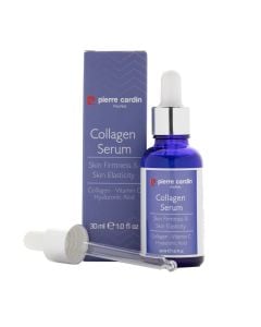 Collagen serum to improve skin elasticity, Pierre Cardin, plastic and glass, 30 ml, purple, 1 piece