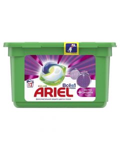 Ariel pods fiber care capsules for laundry, 12 pieces