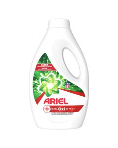 Detergjent i lëngshëm për larjen e rrobave, Ariel + Ulra Oxi Effect automatic, 18 larje, 900 ml