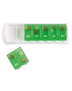 Kuti për medikamente, Comfort, 23x7x3 cm, transparent, jeshile