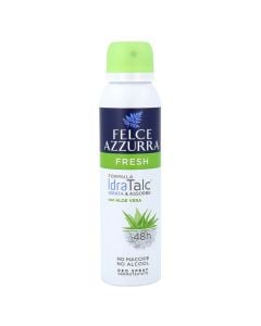 Body spray deodorant, IdraTalc, Fresh, Felce Azzurra, aluminum, 150 ml, green, 1 piece