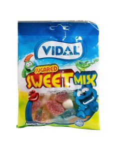 Karamele gome, Sugared Sweet Mix, Vidal, plastikë, 100 g, blu, 1 copë