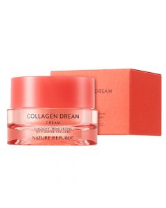 Cream with regenerating effect for the skin, Collagen Dream 70, Nature Republic, plastic and glass, 50 ml, coral, 1 piece