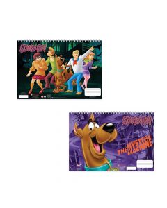 Set fletore vizatimi, stikera dhe vizore, për fëmijë, Scooby Doo, Diakakis, letër dhe plastikë, 23x33 cm, mikse, 3 copë