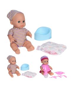 Children's toy set, doll with accessories, plastic and synthetic polyester, 29 cm, assorted, 1 piece