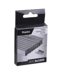 Clips for stapler. size 26/6. 3000 pieces. 1 pack