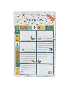 Label stickers with dinosaur design. 24 pieces. 1 pack