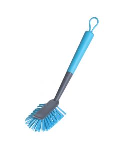 Brush for washing dishes, Ultra Clean, plastic and polypropylene, 32x7x6 cm, blue and gray, 1 piece