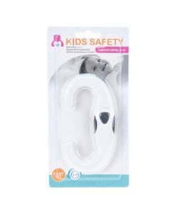 Cabinet door lock, Kids Safety, plastic, 6x12x12 cm, white, 1 piece