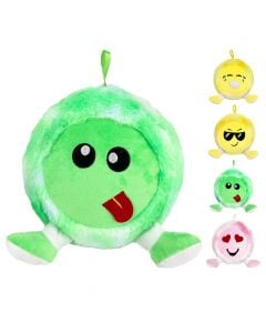 Inflatable plush ball, polypropylene and synthetic polyester, 23 cm, assorted, 1 piece