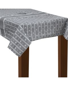 Tablecloth, with embroidery, 140x180 cm, gray