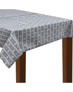 Tablecloth, with stones, 140x240 cm, gray
