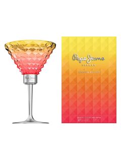 Parfum për femra, EDT, For Her, Pepe Jeans, Cocktail Edition, qelq dhe metal, 100 ml, blu dhe argjend, 1 copë