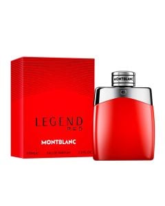 Eau de parfum (EDP) for men, Montblanc, legend red, glass and metal, 100ml, red and silver, 1 piece