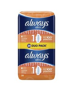Sanitary pads, Normal, Duo Pack, Always, 20 pieces