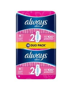 Sanitary pads, Super, Duo Pack, Always, 16 pieces