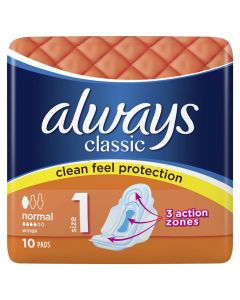 Sanitary pads, Always, Classic Normal, 10 pieces
