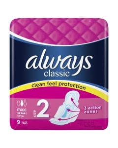 Sanitary pads, Always, Classic Maxi, 9 pieces