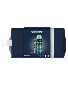 Set Gillette Mach3: brisk + 1 teh rezervë + Xhel 200 ml