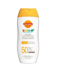 Qumësht mbrojtës ndaj diellit, SPF 50, Kids Face & Body, Carroten, 200 ml, 1 copë