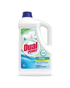 Detergjent larës për rrobat, Relax, Dual Power, 5 lt, 100 larje, 1 copë
