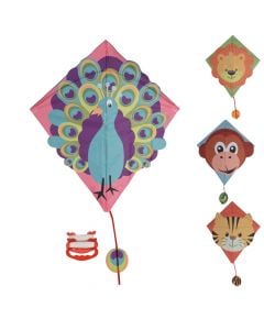 Flying kite for children, nylon, 59x65 cm, assorted, 1 piece