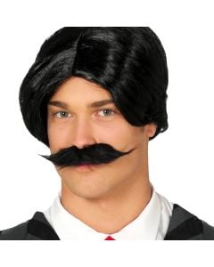 Paruke për Halloween, fije sintetike, 23 cm, e zezë, 1 copë