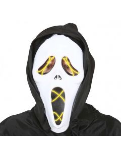 Maskë vrasësi me kapuç, për Halloween, PVC, 23 cm, e zezë, 1 copë
