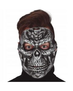 Maskë skeleti për Halloween, PVC, 23 cm, e bardhë, 1 copë