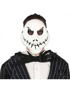 Maskë fantazmë për Halloween, PVC, 23 cm, e bardhë, 1 copë
