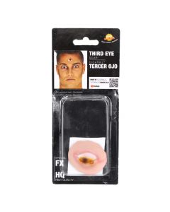 Aksesor për makeup Halloween-i, Third Eye Cyclops Zombie, PVC, 3 cm, e bardhë dhe e kuqe, 1 copë