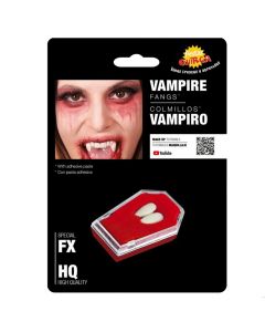 Dhëmbë vampiri për Halloween, PVC, 10 cm, e kuqe, 1 copë