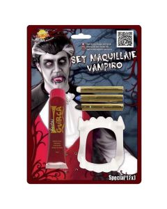 Set makeup-i vampir, Dracula, plastikë, 15 cm, e kuqe, 1 copë