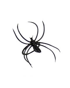 Set me merimanga dekorative për Halloween, PVC, 3 cm, e zezë, 50 copë