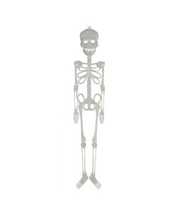 Decorative Halloween hanging skeleton, plastic, 75 cm, white, 1 piece
