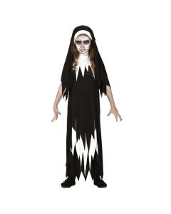 Kostum Halloween për fëmijë, Scary Nun, poliestër, 142-148 cm, e zezë dhe e bardhë, 1 copë