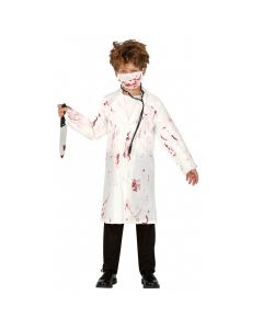 Kostum Halloween për fëmijë, Crazy Doctor, poliestër, 142-148 cm, e bardhë, 1 copë