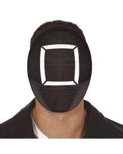 Maskë Halloween për të rritur, Square, Squid Game, PVC, 13x20 cm, e zezë, 1 copë