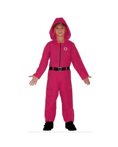 Kostum Halloween për fëmijë, Squid Game Guardian, poliestër, 142-148 cm, rozë, 1 copë