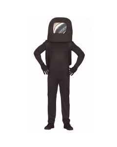 Kostum Halloween për të rritur, Black Astronaut, Among Us, poliestër, 48/50, e zezë, 1 copë